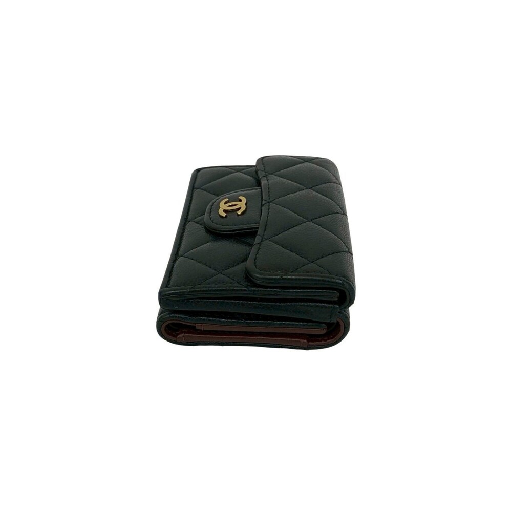CHANEL Black Caviar Leather Logo Wallet - Picture 5 of 10